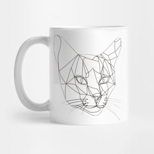 Single Line Cat Face Mug